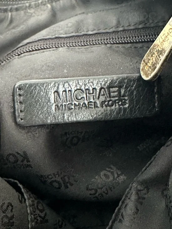 MICHAEL Michael Kors Brown/Black Signature Canvas Shoulder Bag MK Logo - Picture 4 of 8